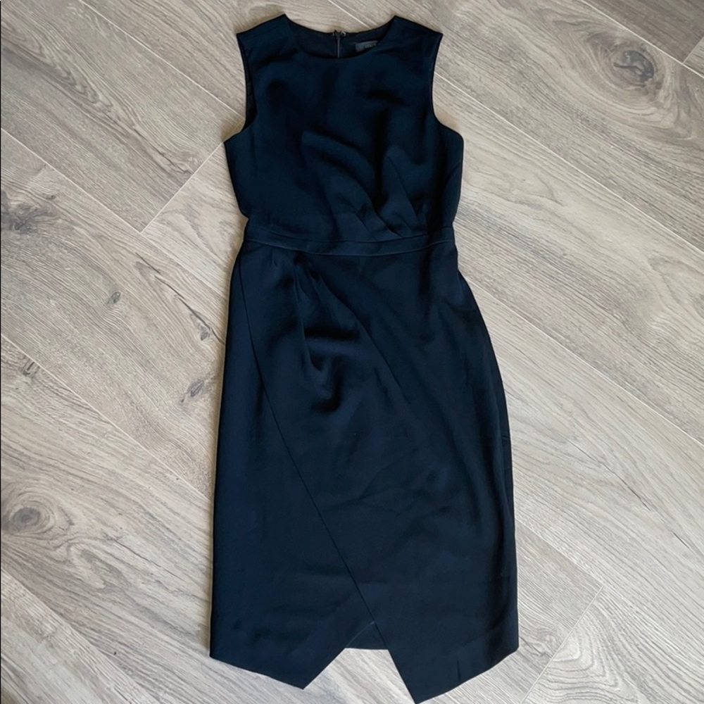 J. Crew Asymmetrical Sleeveless Black Sheath Dress